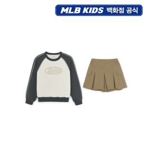 [MLB키즈PG] 스트릿 베이직 여아 라글란 맨투맨세트 (7FS2B0654-50CRD)