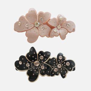 바이데이지 프랑스 히비스커스 플라워 큐빅 자동핀 Bh0933