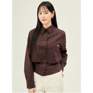 [제이제이 지고트]레이어 자수 포켓 셔츠 블라우스 GP8M0BL911