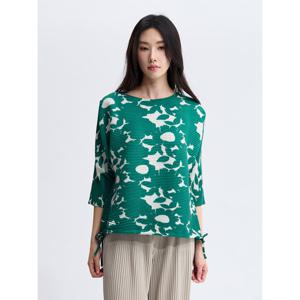 [플리츠미][플리츠미] 프린트 사이드 스트링 티셔츠_PPTSF025005