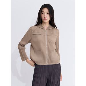 [플리츠미][플리츠미] 오블리크 후라쉬 후드 자켓_PPJKF025013