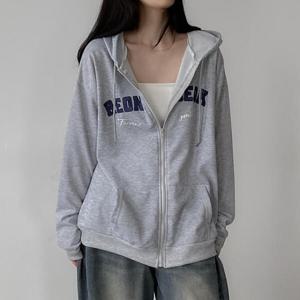 아트박스/라이니 오버핏 남녀공용 레터링 후드집업 ou-4183c