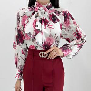 [금찌]금찌 힐튼 샤틴 주름 블라우스 ST7708B