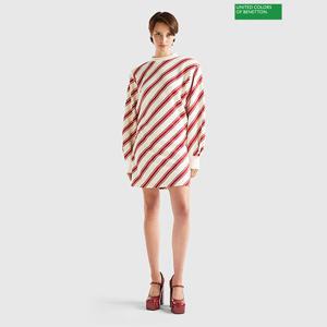 베네통 Strip sweatshirt dress 3F_39TZDV018_70Q