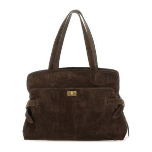 안야힌드마치 턴 락 클로저 더블 핸들 스웨이드 숄더 백 181143