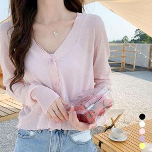 파스텔칼라 여름 브이넥 가디건 URD065