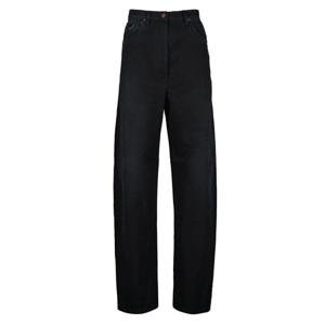 25 FW 프라다 로고 패치 와이드 코튼 데님 블랙 진 GFP519148J