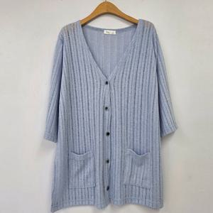 나야홍 / 빅사이즈 508 홀리딥브이반팔가디건 DOLU241