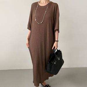 나야홍 / 빅사이즈 508 잔주름쿨링스판원피스 DRAV075