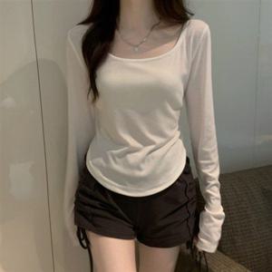 데일리 SD-250202 모나크 의류 긴팔티 베이직 스쿱넥