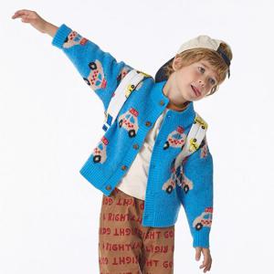 [래핑차일드]자동차 니트 가디건 (85A29-201-30)