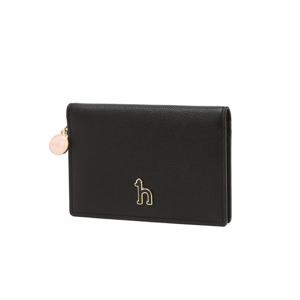 [헤지스/선물포장]블랙 소가죽 참장식 카드지갑HIHO5F920BK