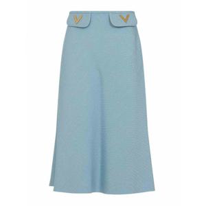 [VALENTINO] 라프리마 여성 니 Length 미디 비스코스 스커트 7B3RADK098TBWD Grey /8