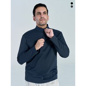 [마운틴벨리]솔리드 하프넥 반집업 스포츠 긴팔 티셔츠 MVT5367