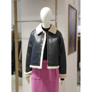 [에꼴드파리]MARIO인조 가죽 무스탕 재킷 M82RB3ZLJDM82Z