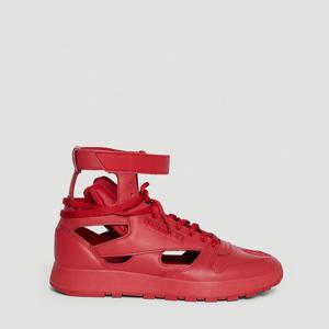 메종마르지엘라 클래식 가죽 타비 하이 컷아웃 스니커즈 S37WS0