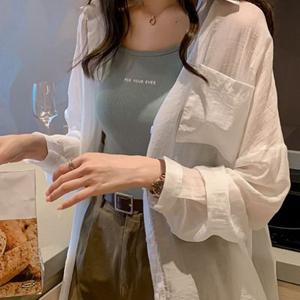 민소매블라우스 시스루 카라셔츠 블라우스 DO8982