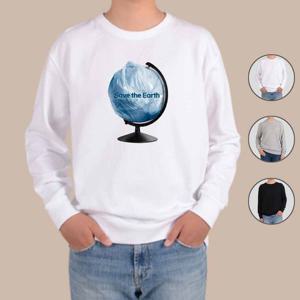 기모맨투맨 환경보호 지킴이 SAVING THE EARTH7 프린팅티셔츠