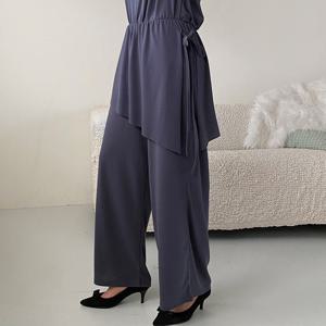 나야홍 / 빅사이즈 509 사선스커트레이어드팬츠 DRAV194