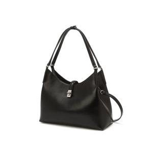 [헤지스/쇼핑백동봉]블랙 버클장식 소가죽 숄더백HIBA5F172BK