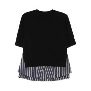 사카이 레이어드 스트라이프 니트 탑 2508012