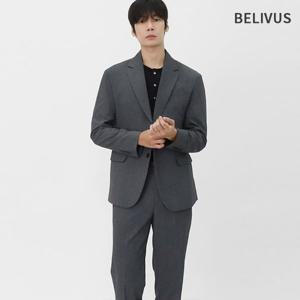 빌리버스 남성 싱글자켓 수트 2피스 셋업 테일러드 베이직 정장세트 하객룩 BAX190