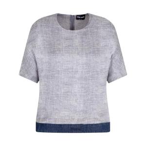 25 FW 조르지오아르마니 데님 트리밍 디테일 블라우스 GW000772TE13902 TP442859753