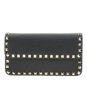 발렌티노 블랙 가죽 락스터드 체인 숄더백 7W2P0S61 VSH 0NO