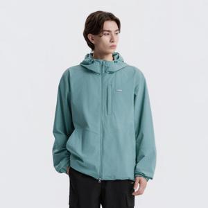 N253UFT032 아르켈론 우븐 스트레치 후드 집업 LIGHT TEAL GREEN