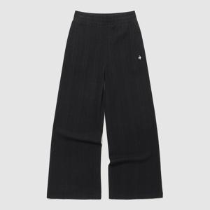 [르꼬끄]여성 와이드핏 케이블 자가드 팬츠 QQ322OFP91_BLK