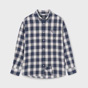 [후아유]남녀공용 Shadow Plaid Flannel Overfit Check Shi WHYCF3732U