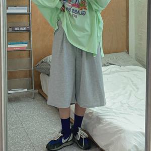 나야홍 / 빅사이즈 509 통넓은밴딩버뮤다팬츠 DGBV261