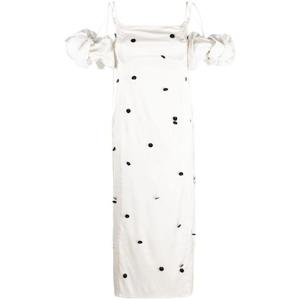 자크뮈스   반팔원피스 FW23 233DR0741000OFFWHITEBLACK 2077353 White