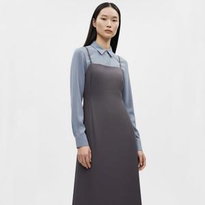 샵앤) 여성 크로스샌드 등끈조절 밴딩 레이어드 롱원피스 NTT-WDR-20802-차콜