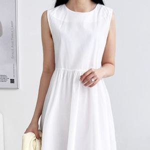 롱원피스 민소매 플레어 원피스 DJJ2596