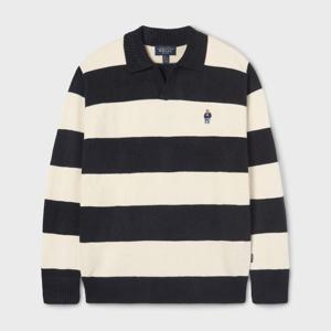 [후아유][공용] Steve Stripe Open Collar Pullover WHKAF4922U