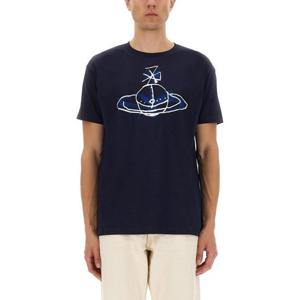 비비안웨스트우드 반팔 티셔츠 3G01003W J001MK401 BLUE