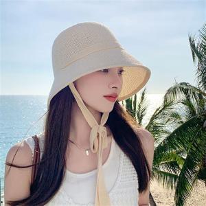 벙거지모자 여성 자외선차단 데일리 버킷햇 벙거지 모자끈