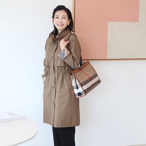 [쉬즈마담]J31718 라떼 반후드 이중 코트 50대 엄마옷