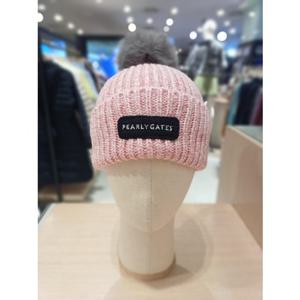 [파리게이츠] 25FW겨울 여성 로고 손뜨개 장식 니트 비니 (521E4CP012PK)