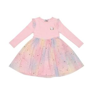 [프렌치캣(백)]PK 샤 배색 원피스 Q54DDO190