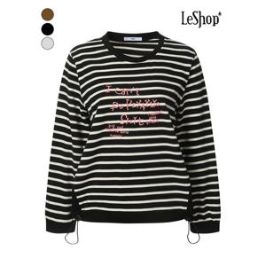 [르샵]레터링 자수 스트라이프 스트링 티셔츠 (BP9TS025A)