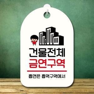 [엄지척]캐릭터 안내판 팻말 푯말 SC1 191 건물 전체 금연구역_1
