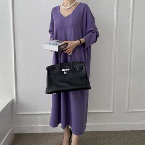 나야홍 / 빅사이즈 509 찰랑브이넥쫀쫀원피스 DRAV331