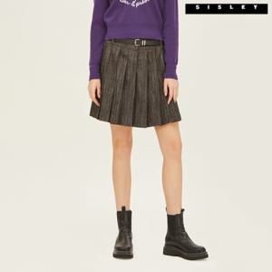 [시슬리]시슬리 아벨 주름 미니 스커트 SASK34261_BK