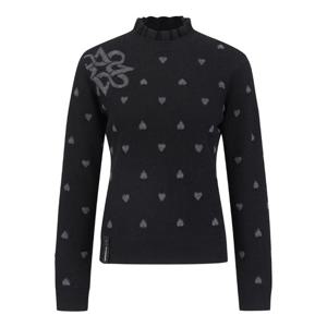 [세인트앤드류스]여성 별 심볼 하트 패턴 울 믹스 니트 (821D4SR003BK)