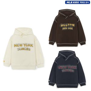MLB키즈 스트릿 빈티지 배색 스티치 기모 후드 7AHDB0756