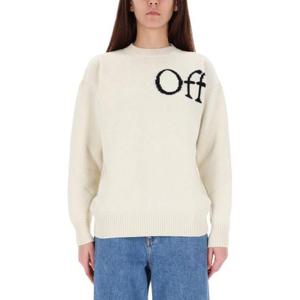 오프화이트 스웨터 OWHE10O F25KNI0020110 WHITE
