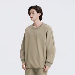 N254USW050 아르켈론 더블웜 기모 우븐 맨투맨 OAK BEIGE