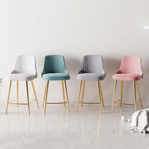 아트박스/가구느낌 시엘벨벳골드바체어 아일랜드식탁 홈바의자